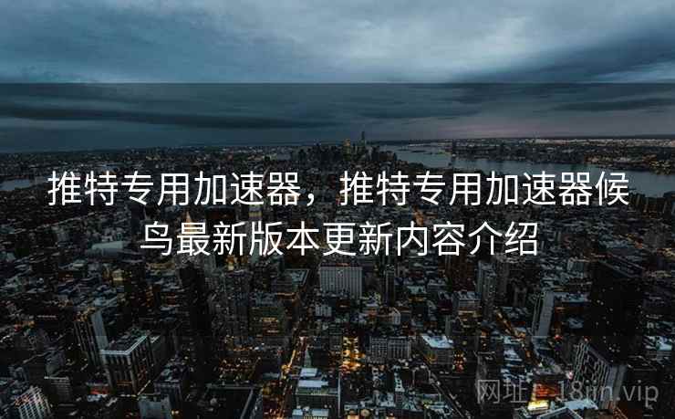 推特专用加速器，推特专用加速器候鸟最新版本更新内容介绍