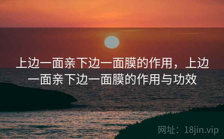 上边一面亲下边一面膜的作用,上边一面亲下边一面膜的作用与功效  第1张 上边一面亲下边一面膜的作用,上边一面亲下边一面膜的作用与功效  第1张